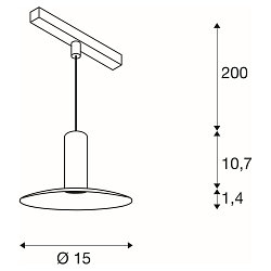 pendant luminaire LALU� SET ELYPSE IP20, black dimmable