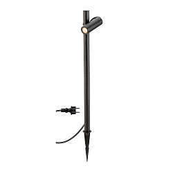 Outdoor LED-Stehleuchte HELIA SLIM POLE SINGLE, IP65 IK03, Erdspie�-Stativ + Steckerkabel, 6W 2200K 500lm 38�, schaltbar