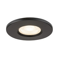 ceiling recessed luminaire UNIVERSAL DOWNLIGHT FIX with cover IP65, black dimmable