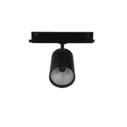 LED 3-Phasen Strahler TRACKSPOT P, 60°, 23,8cm, 12W, IP20, DALI dimmbar, 4000K, 1856/6125lm, schwarz