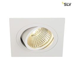 LED Downlight Set NEW TRIA DL SQUARE Recessed luminaire, 6W, 38, 2700K, incl. driver, clip springs, white