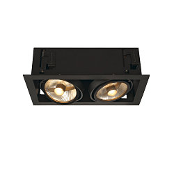 Deckeneinbaustrahler KADUX 2 ES111 Downlight, 2xGU10, 230V, schwarz