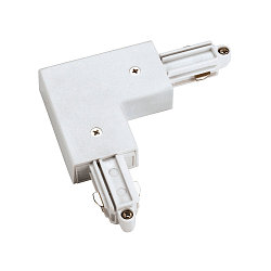 Eck-Verbinder f�r 1-Phasen HV-Stromschiene, Aufbauversion, Erde au�en, Wei�