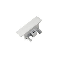 End cap for 1-Phase High Voltage track,integrated version, white, 2 items