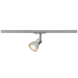 1-Phasen Strahler PURIA, GU10 max. 50W, inkl. Adapter, Silbergrau