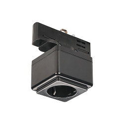 EUTRAC Steckdose mit Adapter f�r 3-Phasen-Stromschienen, schwarz