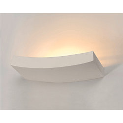 Plaster Wall luminaire GL 102 CURVE, white plaster, R7s 78mm