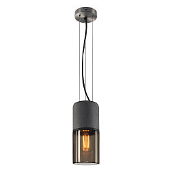 Pendelleuchte LISENNE, E27, Rauchglas