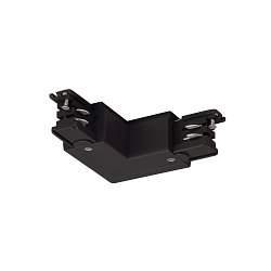 Zubeh�r f�r 3-Phasen Aufbauschiene S-TRACK ON/OFF - L-Verbinder, mit Einspeisem�glichkeit, Erde innen, schwarz