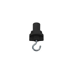 Accessories for 3-Phase surface track S-TRACK 3-Phase adaptor with hook, black