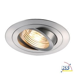 PIREQ QPAR51 ROUND DOWNLIGHT, max. 50W, incl. clip springs, brushed alu