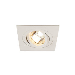 PIREQ QPAR51 SQUARE DOWNLIGHT, IP20, Einbau, 9 x 9cm, GU10 max. 50W, kardanisch, inkl. Clipfedern, Mattweiss