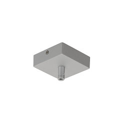 Zubeh�r f�r LED Pendelleuchte GLENOS - Deckenrosette, 8.5 x 8.5 x 2,7cm, mit Zugentlastung, Silbergrau