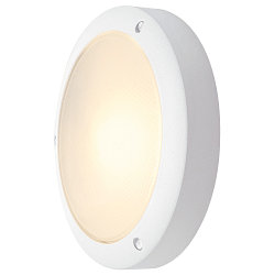 Outdoor luminaire BULAN Wall / Ceiling luminaire, round, E14, max. 60W, satined glass, white