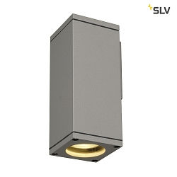 Outdoor luminaire THEO WALL OUT Wall luminaire, square, GU10, IP44, silver grey