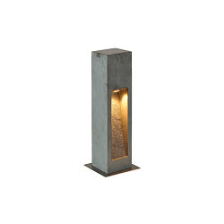 Outdoor LED Stehleuchte ARROCK STONE 50 COB, IP55 IK02, 9W 3000K 330lm, schaltbar, Basalt / Edelstahl 304, steingrau, 50cm