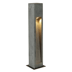 Outdoor LED Stehleuchte ARROCK STONE 70 COB, IP55 IK02, 9W 3000K 330lm, schaltbar, Basalt / Edelstahl 304, steingrau, 75cm