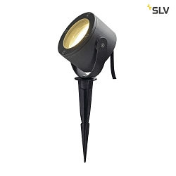 Outdoor Spike luminaire SITRA 360 SPIKE, 1-head, 29cm, IP44 IK04, GX53, swivelling 90°, with cable, anthracite