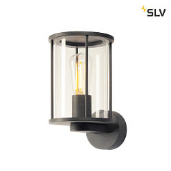 Outdoor luminaire PHOTONIA Wall luminaire, E27, IP55, anthracite, glass clear