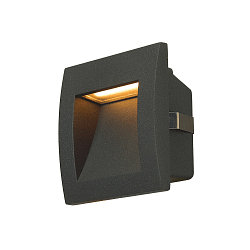 LED Wall recessed luminaire DOWNUNDER OUT LED S, 0,96W, 3000K, IP55, anthracite