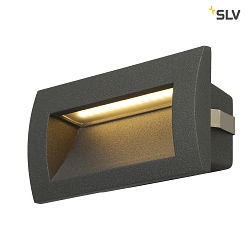 LED Wall recessed luminaire DOWNUNDER OUT LED M, 0,96W, 3000K, IP55, anthracite
