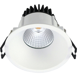 LED Einbauleuchte VELIA, rund, 11W, IP44, dimmbar, 4000K, weiß matt