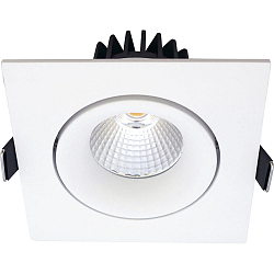 LED Einbauleuchte VELIA TILT, quadratisch, 11W, IP44, weiß matt, 2700K