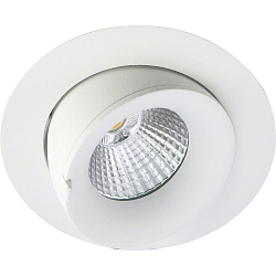 recessed luminaire VELIA LARGE TILT IP44, white matt dimmable 11W 650lm 2700K