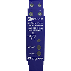 DIN-Dimmer Zigbee, Apple HomeKit, Google Assistant, Amazon Alexa, IP20, dimmbar