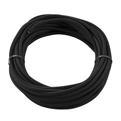 PVC Leitung mit Stoffmantel, 3-polig, 10m, schwarz