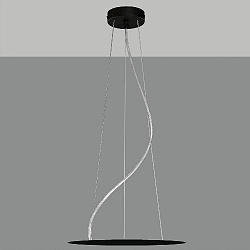 pendant suspension LISBOA 80 - ON-OFF / TRIAC - 250CM 3-fold, black matt