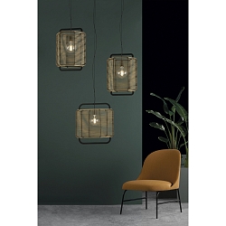 Pendelleuchte CORDA, � 45,0 cm, 1 x E27 LED, 1 x 15W, IP20, IK05, sand