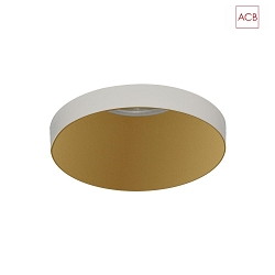 Recessed luminaire EINAR 3558/8 with collar cover, GU10 max. 10W (LED), white / gold