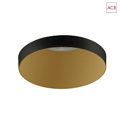 Recessed luminaire EINAR 3558/8 with collar cover, GU10 max. 10W (LED), black matt / gold