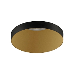 Einbauleuchte EINAR 3558/8 mit Kragenblende, GU10 max. 10W (LED), Schwarz matt / Gold