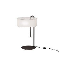 Tischleuchte CLIP 8178, E27, max. 15W, IP20, mit Kabelschalter, Fu� schwarz / Schirm wei�
