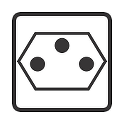 Einsatz f�r Albert Energies�ule Typ Nr. 4405 /-07 /-09 - Schuko-Steckdose IP44 / , CH - Typ J, mit Klappdeckel