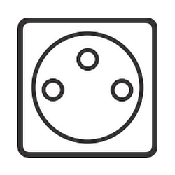 Einsatz f�r Albert Energies�ule Typ Nr. 4405 /-07 /-09 - Schuko-Steckdose IP 44 / , F / B - Typ E, mit Klappdeckel