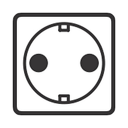 Einsatz f�r Albert Energies�ule Typ Nr. 4417 /-19 - Schuko-Steckdose IP55, D - Typ F, mit Klappdeckel