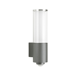 Au�enwandleuchte Typ Nr. 0311 mit Bewegungsmelder (Typ Nr. 0320), IP44, E27 max. 20W (LED), Edelstahl, Edelstahl / Anthrazit