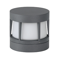 Outdoor LED Wand-, Decken- und Pfeilerleuchte Typ Nr. 0326, IP54, � 14cm, 10W 3000K 900lm, Alu-Guss / Opal, dimmbar, Anthrazit
