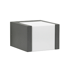 LED Outdoor Wall luminaire Type No. 0332, long light distributor, IP54, 5W 3000K 480lm, cast alu acrylic glass, anthracite