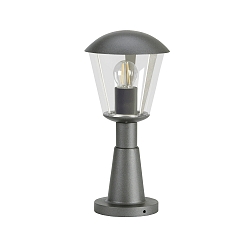 Sockelleuchte Typ Nr. 0554, IP54 IK08, H�he 40.5cm, E27 QA55 max. 57W, Aluminium / Kunststoff klar, schlagfest, Anthrazit