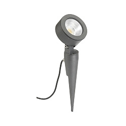 LED Spie�strahler Typ Nr. 2390, IP54, 12W 3000K 1200lm 30�, dreh- und schwenkbar, dimmbar, Alu-Guss / Glas, Anthrazit