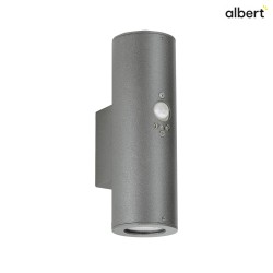 Outdoor Wall spot Type No. 2481 with motion sensor - 2-sided, wide/wide, IP44, 2x GU10 PAR16 50W, rigid, anthracite