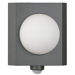 Outdoor Wandleuchte Typ Nr. 6127, E27, mit Bewegungsmelder und Sensor, Edelstahl lackiert, anthrazit