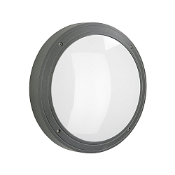 LED Wand-/Deckenleuchte Typ Nr. 6338, 1x LED 13W, 1500lm, 3000K, anthrazit, anthrazit, opal dimmbar