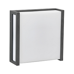 Outdoor LED Hausnummern-, Wand- und Deckenleuchte Typ Nr. 6401, 10W 3000K 900lm, Anthrazit / Opalglas