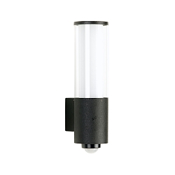 Au�enwandleuchte Typ Nr. 0311 mit Bewegungsmelder (Typ Nr. 0320), IP44, E27 max. 20W (LED), Edelstahl, Schwarz matt