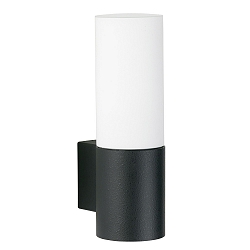 Au�enwandleuchte Typ Nr. 0377, IP54, E27 max. 20W, Aluminium-Guss / Opalglas, schwarz